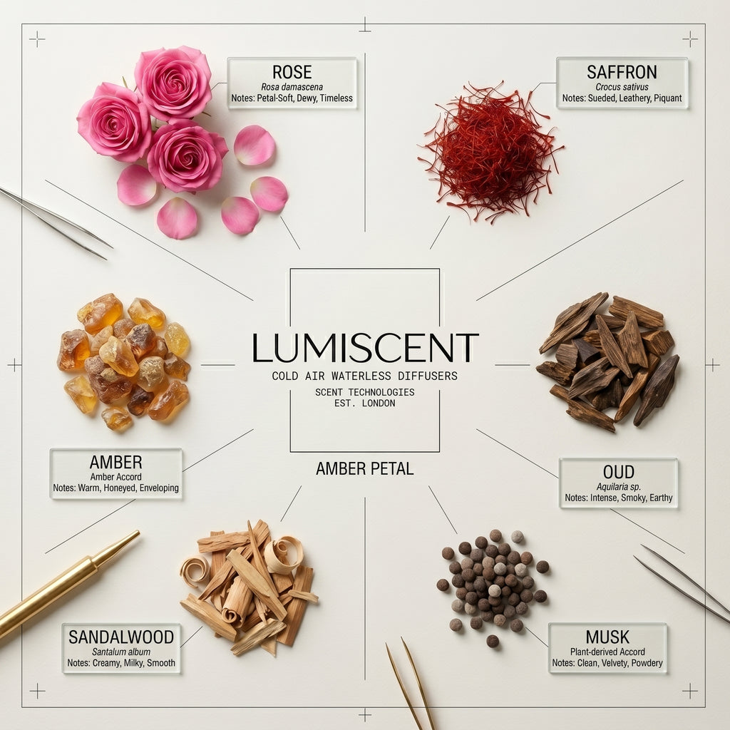 No. 96 Amber Petal waterless diffuser oil by Lumiscent