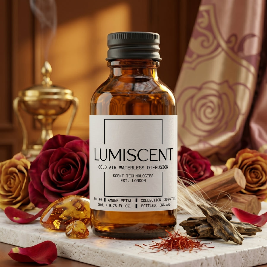 Lumiscent No. 96 Amber Petal fragrance oil bottle