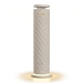 Lumiscent Halo Tower diffuser in sandstone fabric finish