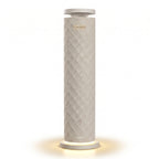Lumiscent Halo Tower diffuser in sandstone fabric finish
