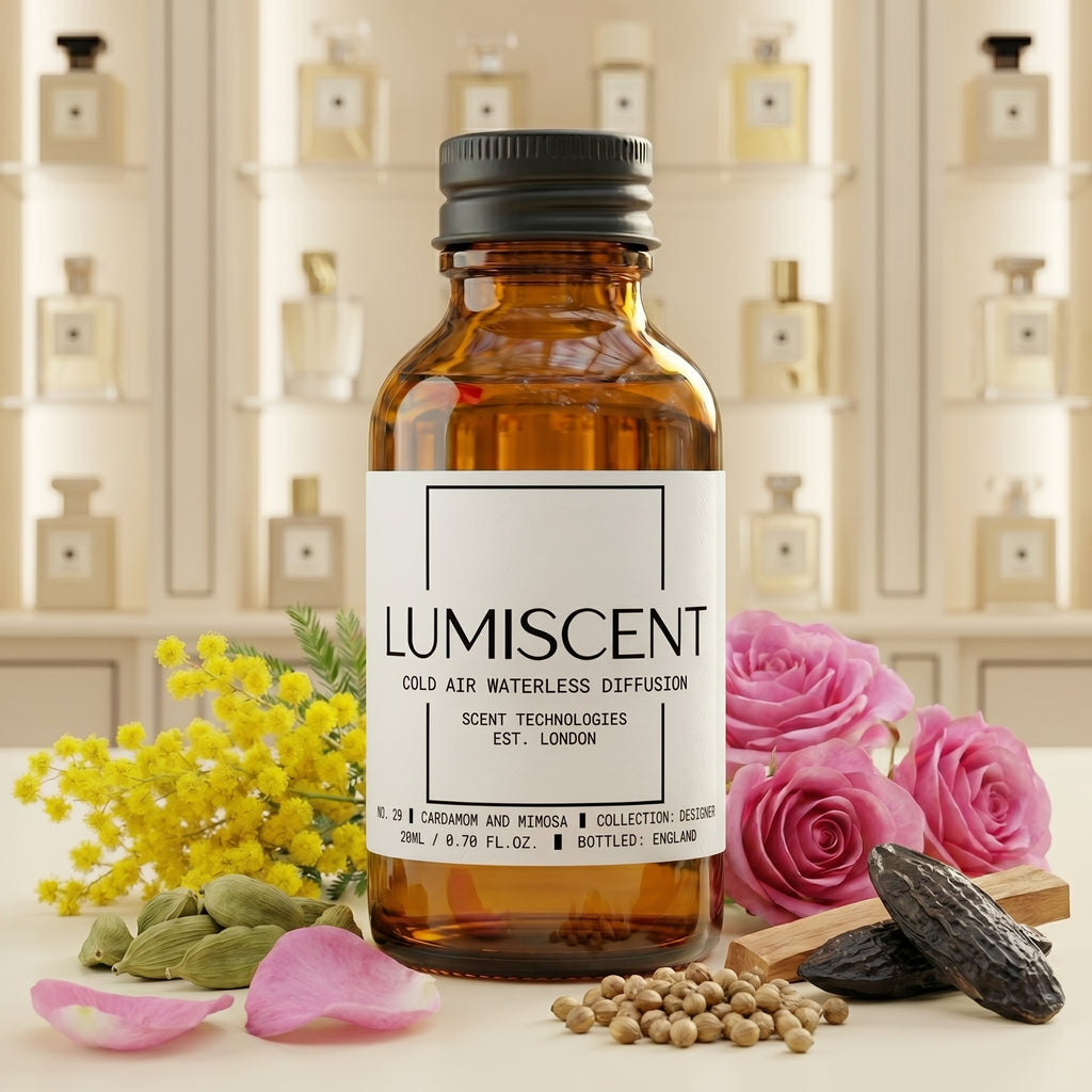 Lumiscent No. 29 Cardamom and Mimosa fragrance oil bottle