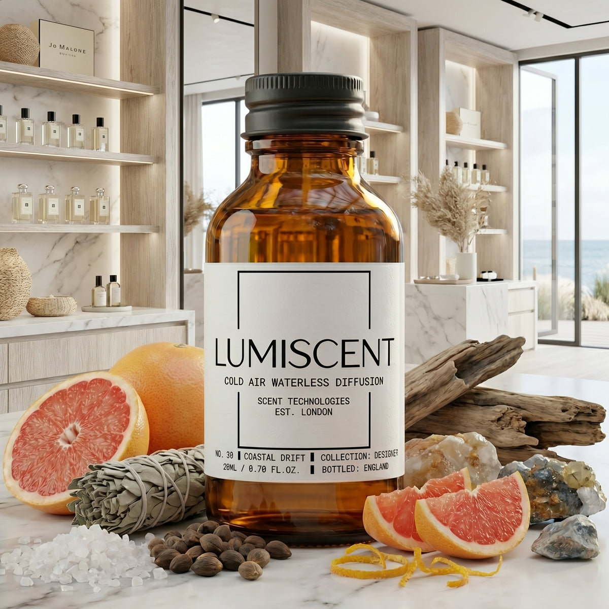 Lumiscent No. 30 Coastal Drift fragrance oil bottle