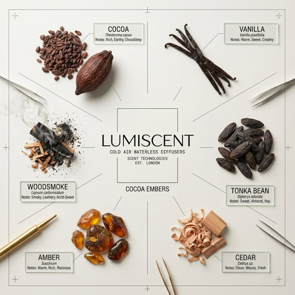 No. 91 Cocoa Embers waterless diffuser oil by Lumiscent
