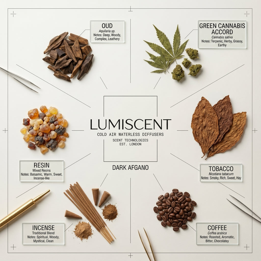 No. 61 Dark Afgano waterless diffuser oil by Lumiscent
