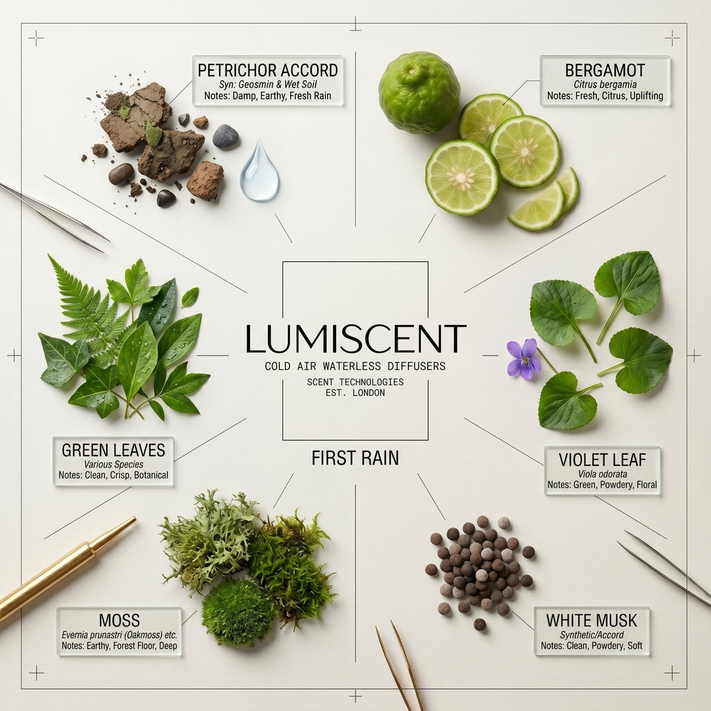 No. 99 First Rain waterless diffuser oil by Lumiscent
