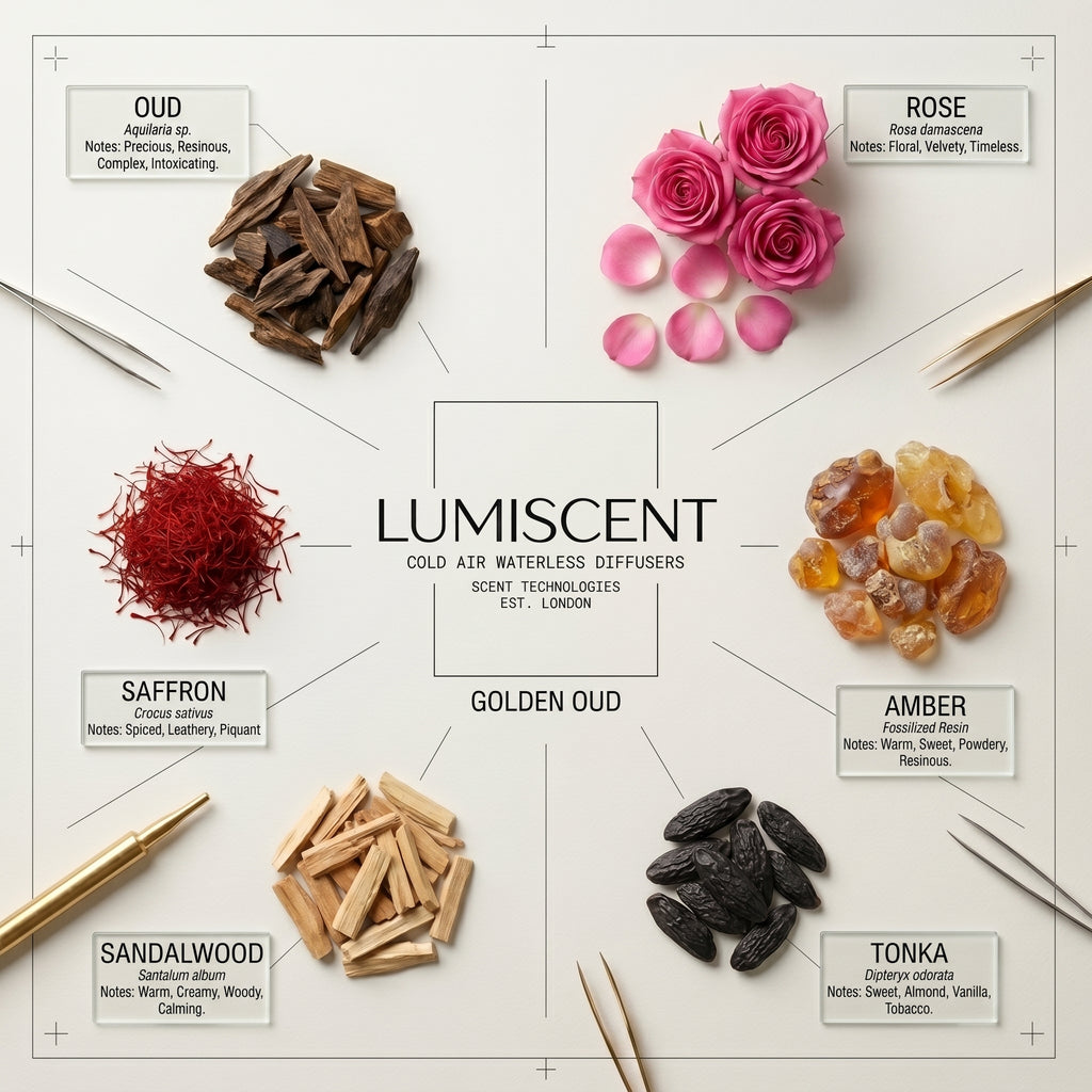 No. 65 Golden Oud waterless diffuser oil by Lumiscent