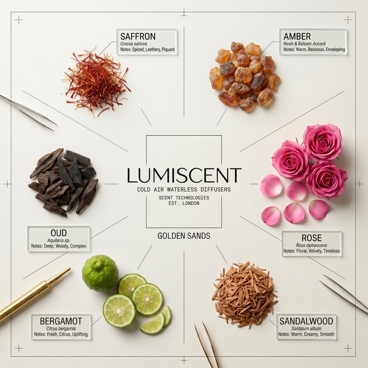No. 09 Golden Sands waterless diffuser oil by Lumiscent