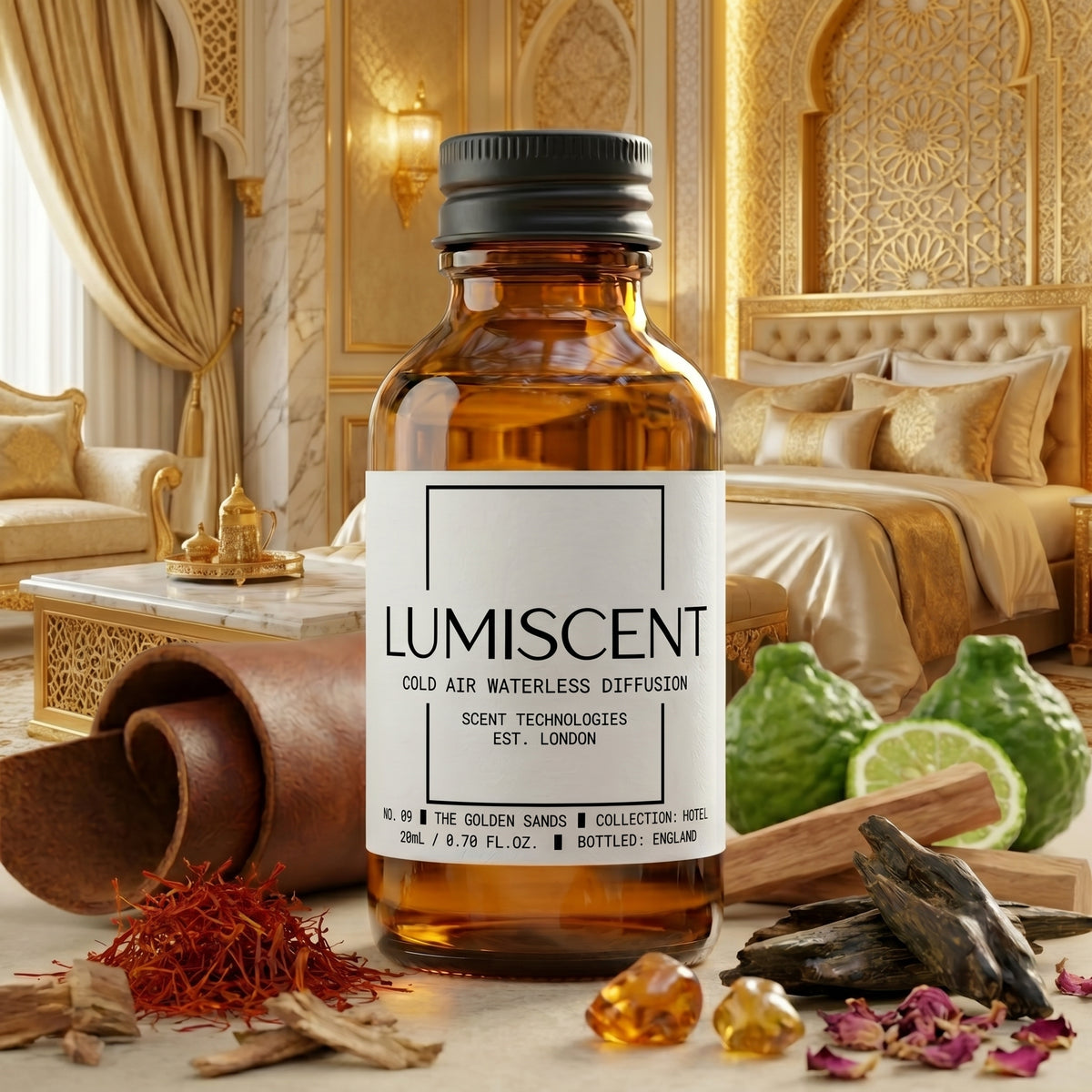 Lumiscent No. 09 Golden Sands fragrance oil bottle