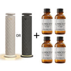 Lumiscent Tower diffuser with four Hotel Collection fragrance oils