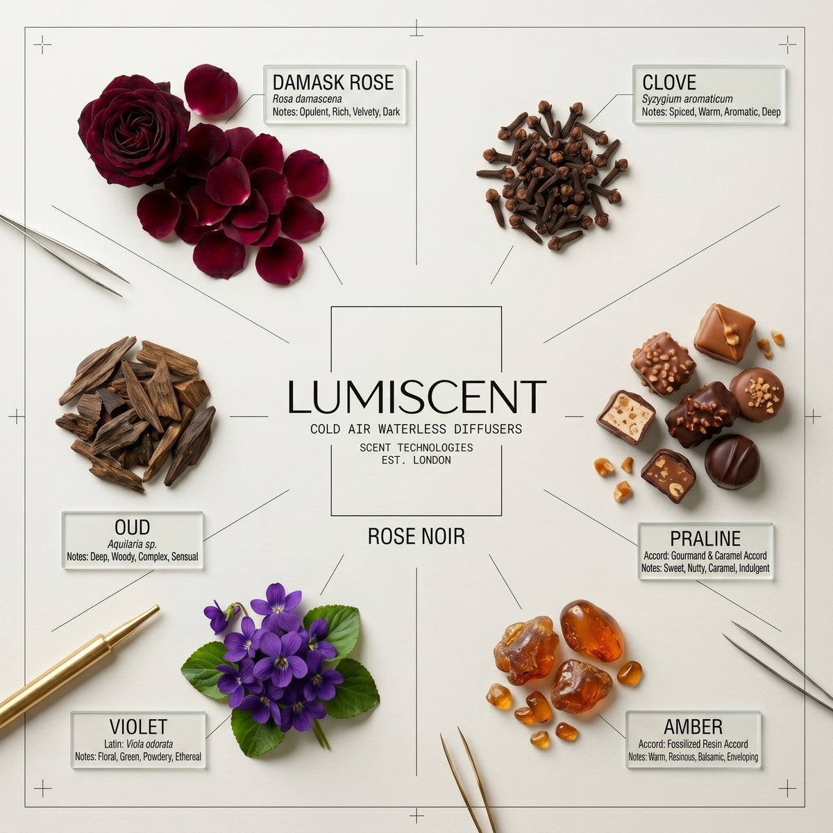 No. 36 Rose Noir waterless diffuser oil by Lumiscent
