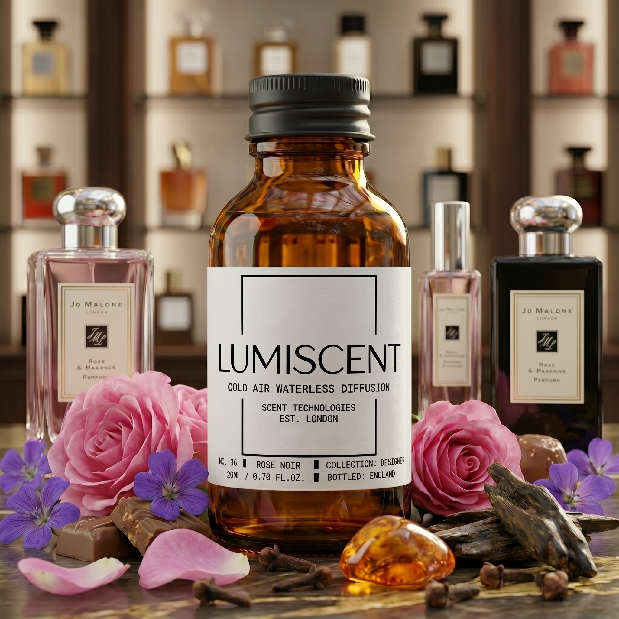Lumiscent No. 36 Rose Noir fragrance oil bottle