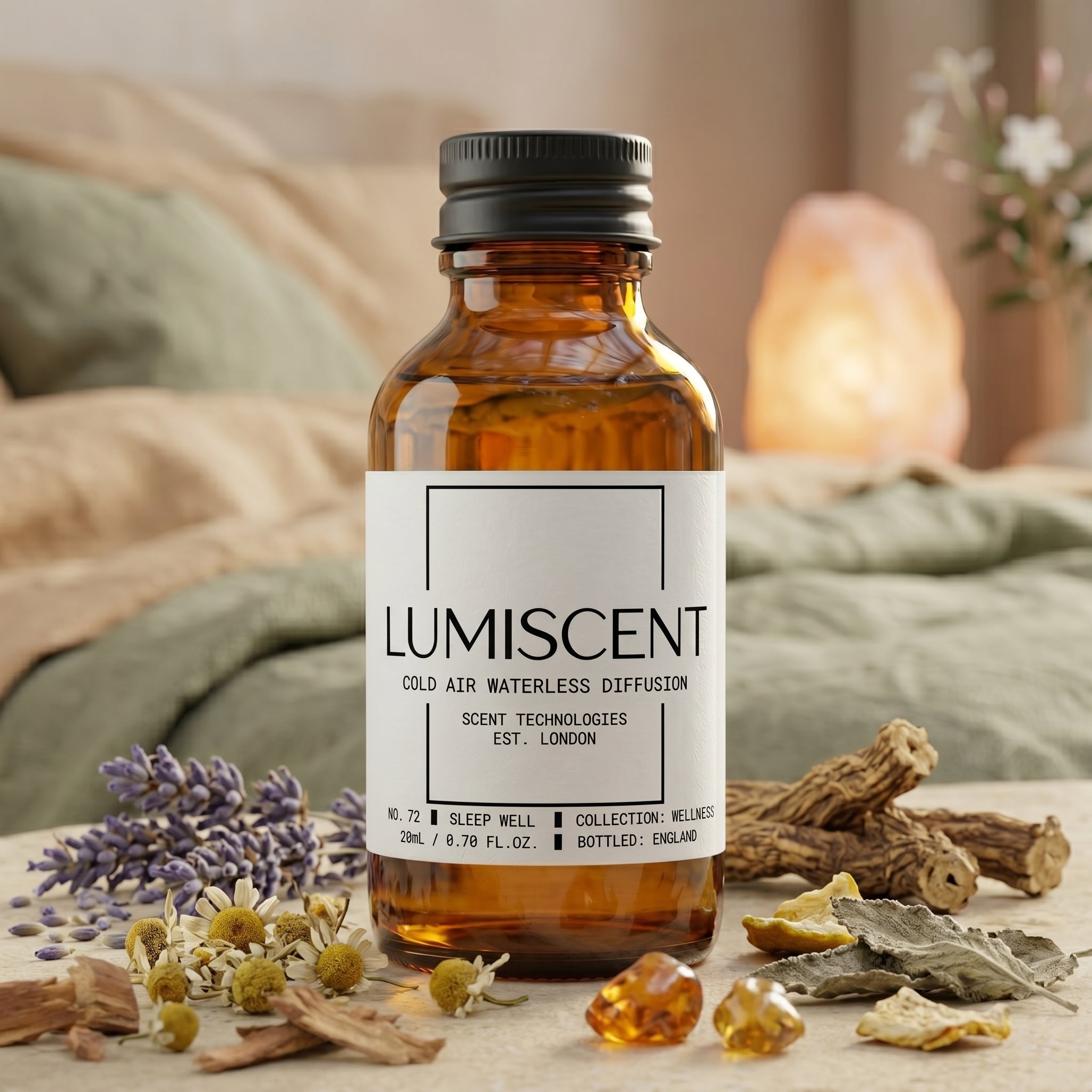Lumiscent No. 72 Sleep Well fragrance oil bottle