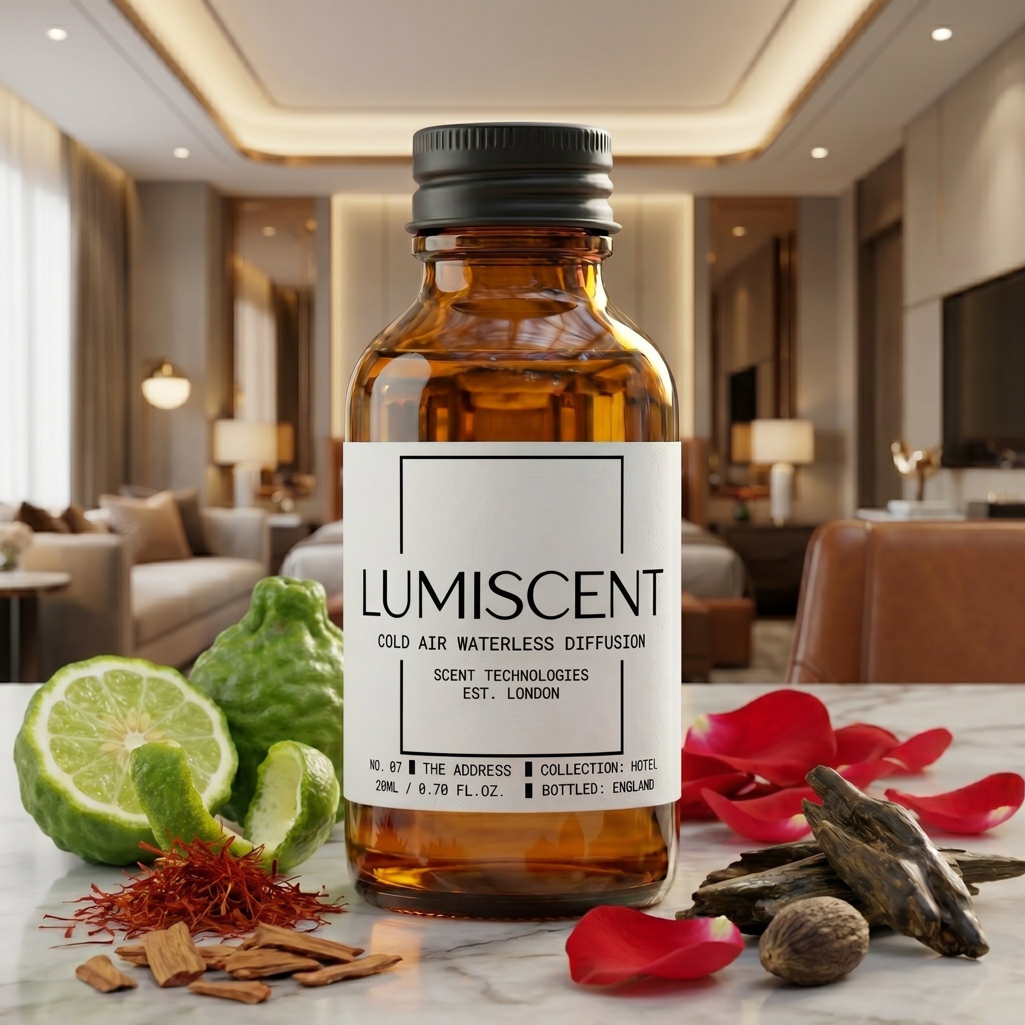 Lumiscent No. 07 The Address fragrance oil bottle