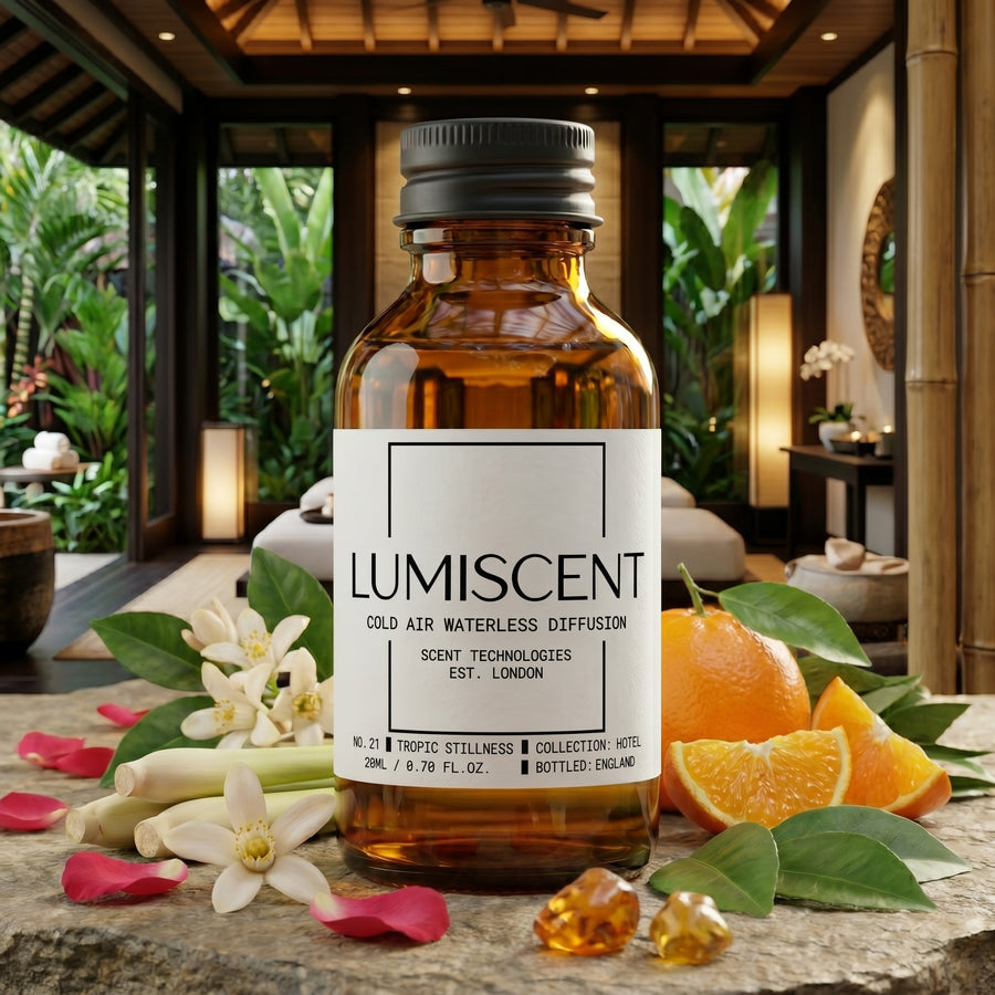 Lumiscent No. 21 Tropic Stillness fragrance oil bottle