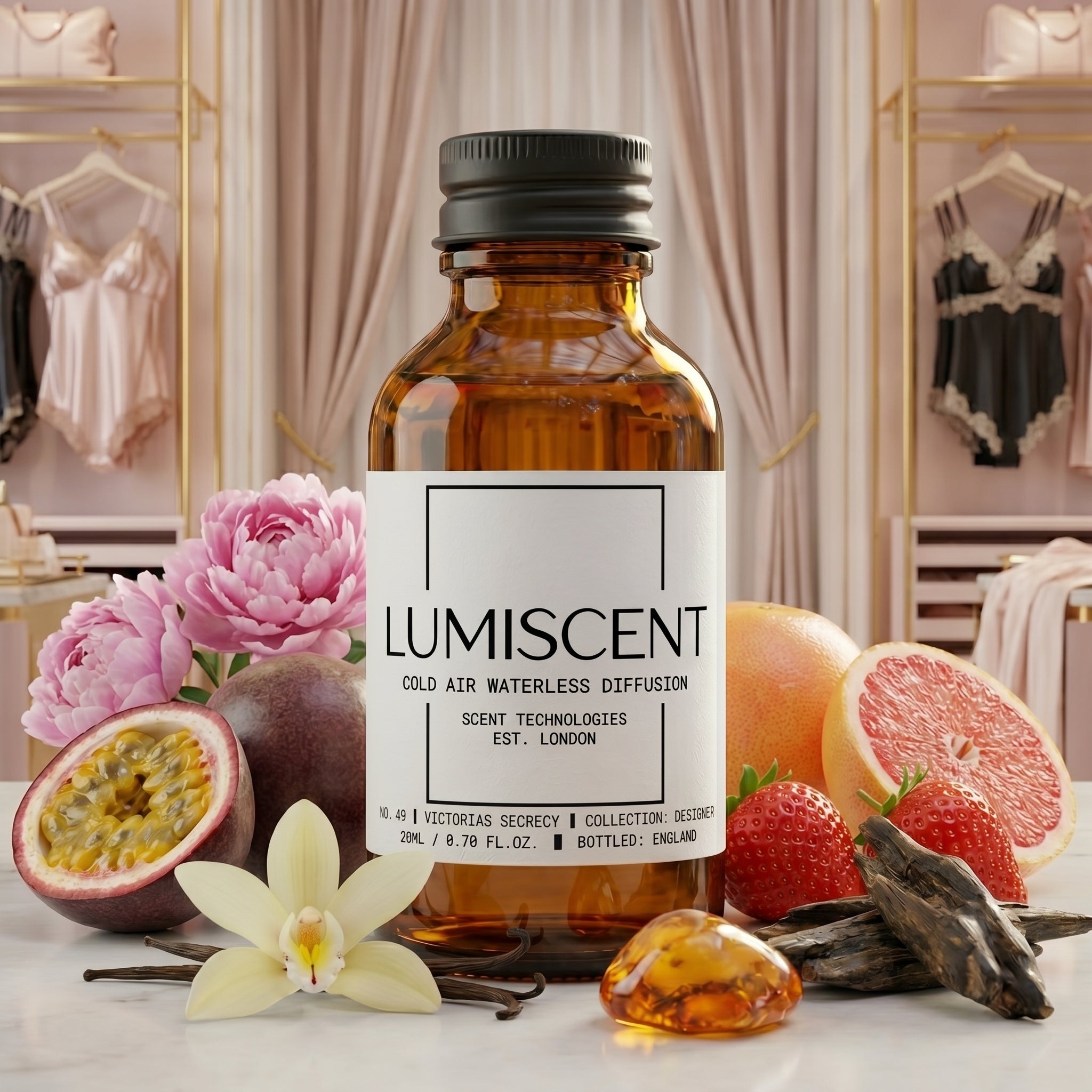 Lumiscent No. 49 Victorias Secrecy fragrance oil bottle