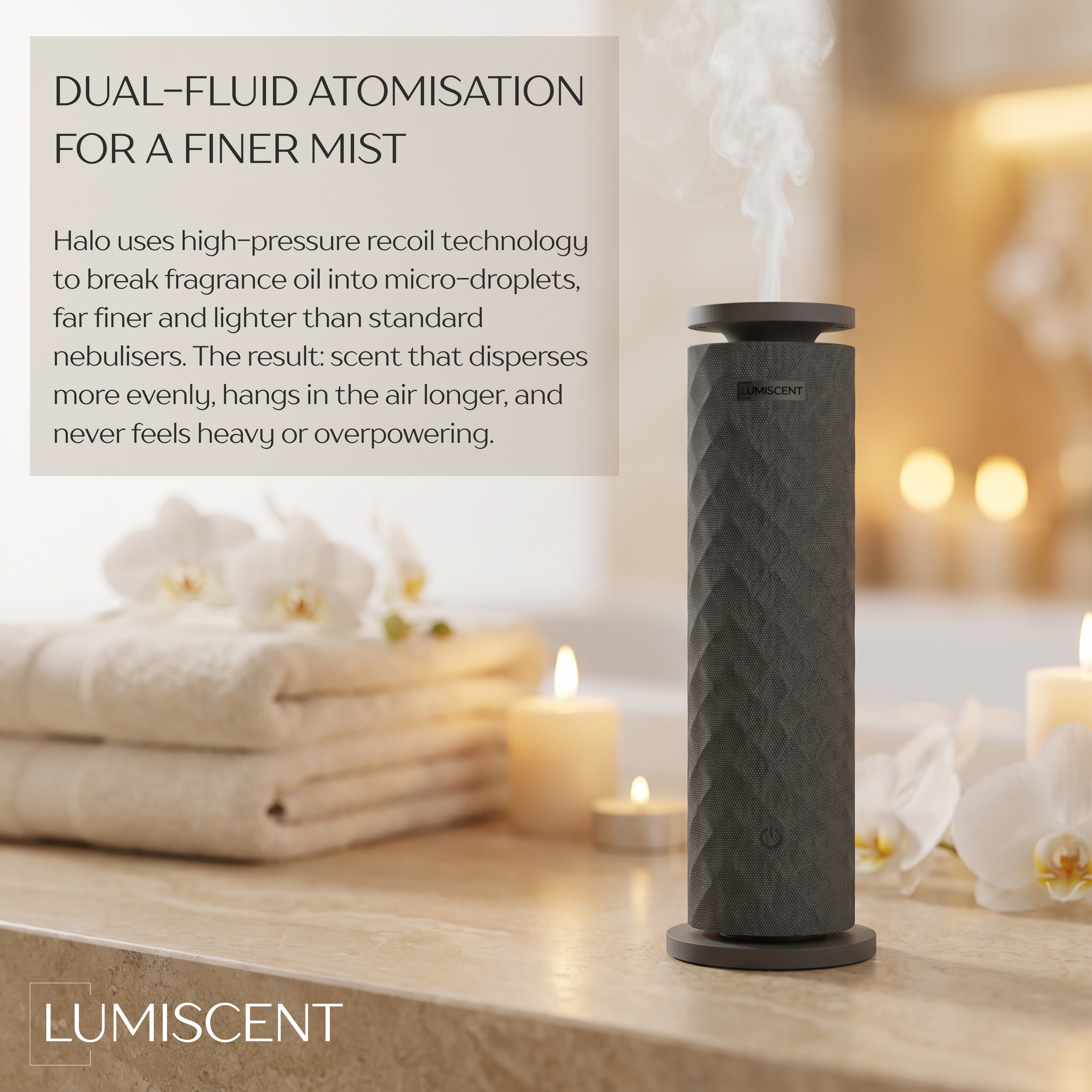 Lumiscent Halo Tower cold air diffuser