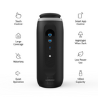 Lumiscent glow black diffuser with feature icons
