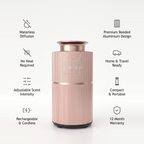 Lumiscent lite rose gold diffuser with feature icons