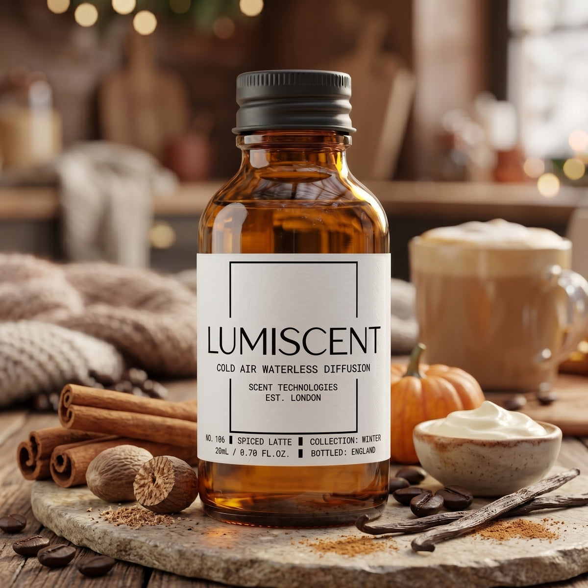 Lumiscent No. 106 Spiced Latte fragrance oil bottle